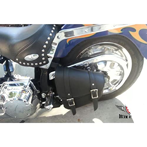 Premium Naked Leather Swing Arm Bag For Motorcycle Left Side Solo Bags Saddle Bags For Softails Choppers