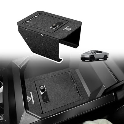 for 2025 2024 Tesla Cybertruck Center Console Safe Gun Safe Vault Hidden Console Storage LockBox Anti