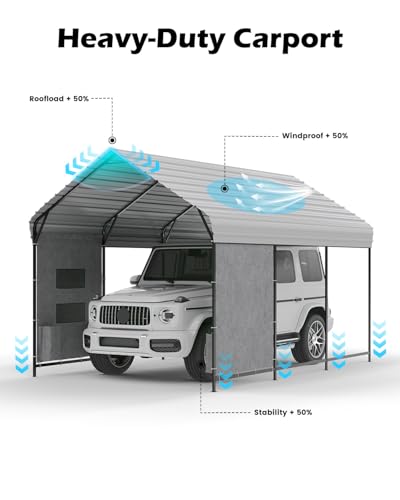 10'x15'x10' Heavy Duty Metal Carport