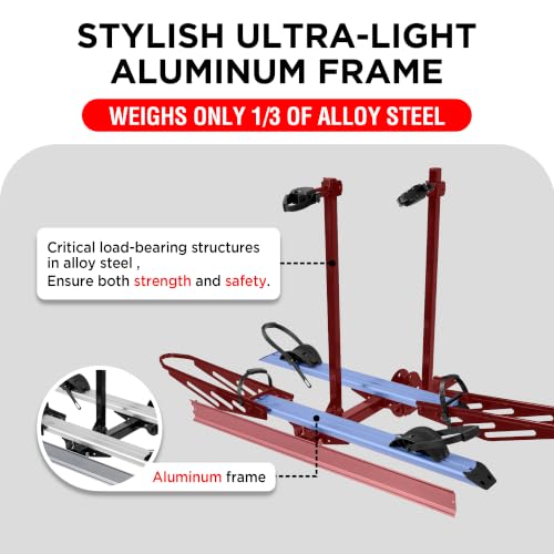 Young Hitch Mount Ebike Rack for Car (2 Count)