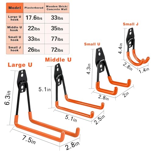 Steel Garage Storage Hooks (32 Count)
