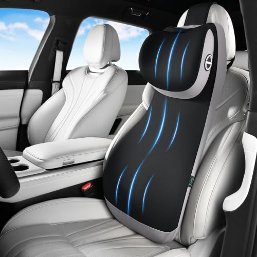 Upgraded Car Seat Lumbar Support Pillow and Adjustable Headrest One