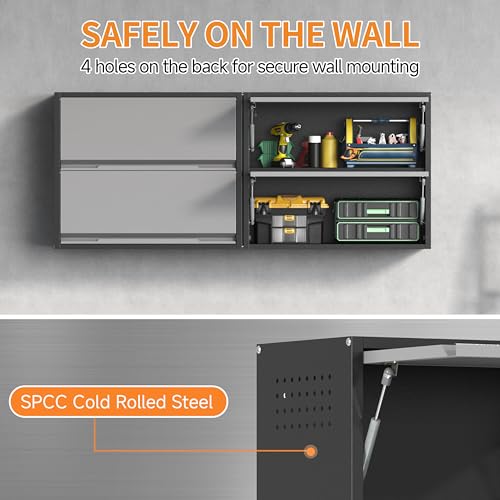 Metal Garage Wall Cabinet with Up