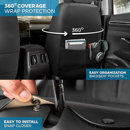Curated Slate Ridge Leather Seat Covers for Cars & SUVs