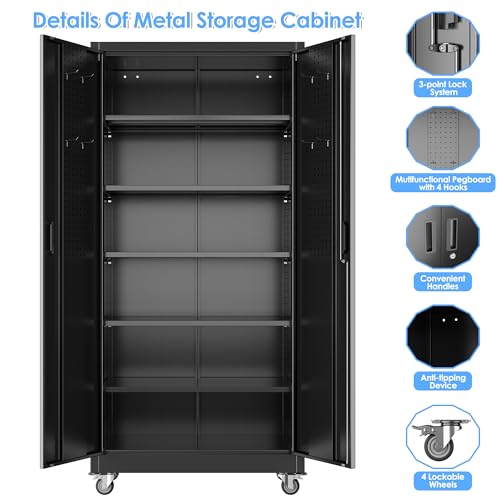 71" Metal Storage Cabinet