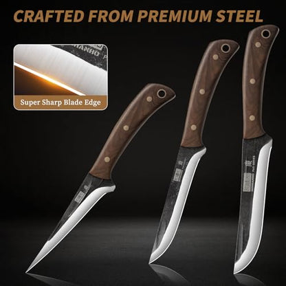 Butcher Knife Set 3PCS (3 Count)