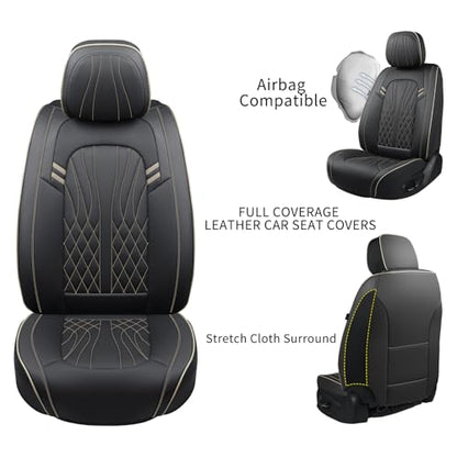 Leather Car Seat Covers 5 Pieces