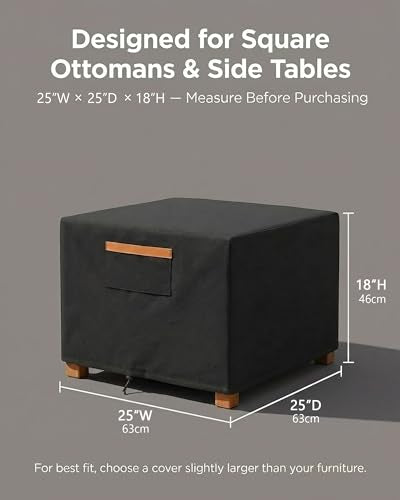 Waterproof Patio Ottoman Cover