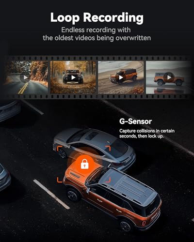 G840S 12" 4K Mirror Dash Cam Backup Camera with 32GB Card and GPS