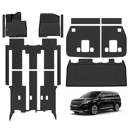 Floor Mat Set for 2025 2026 Kia Carnival Hybrid 8 Seats