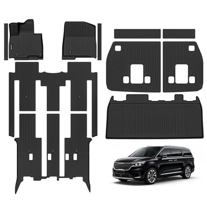 Floor Mat Set for 2025 2026 Kia Carnival Hybrid 8 Seats
