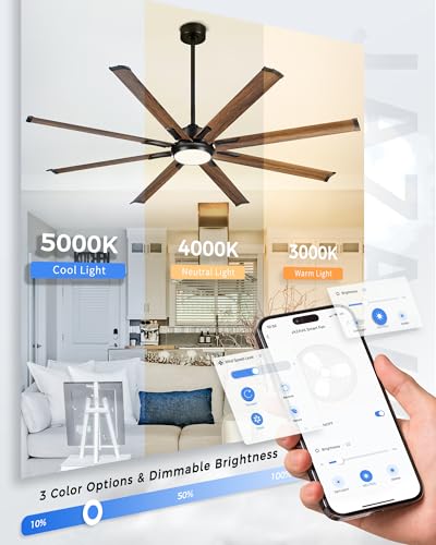 72 Inch Large Ceiling Fan with Light