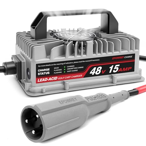 48V 15 AMP Golf Cart Charger for Club Car Precedent & DS Series with 3