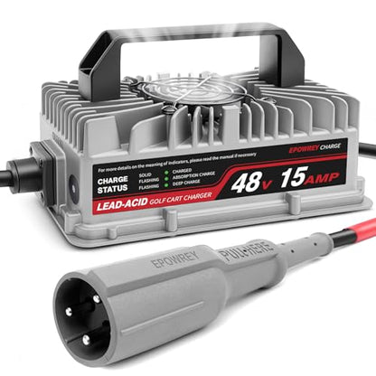 48V 15 AMP Golf Cart Charger for Club Car Precedent & DS Series with 3