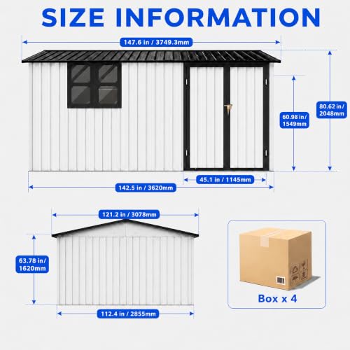 10x12 FT Outdoor Storage Shed