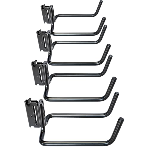 4-Pack E-Track Double J Hooks, 5.5-Inch Deep x 4-Inch Wide (4 Count)