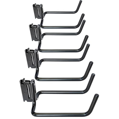 4-Pack E-Track Double J Hooks, 5.5-Inch Deep x 4-Inch Wide (4 Count)