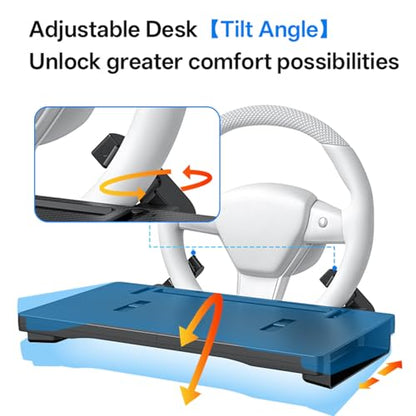 Car Steering Wheel Tray Table & Seat Gap Filler Organizer 2
