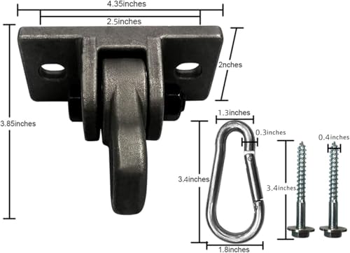 Heavy Duty Metal Color Swing Hangers Screws Bolts Included Over 5000 lb Capacity Playground Porch Yoga Seat Trapeze Wooden Sets Indoor Outdoor 2 Pack (2 Count)