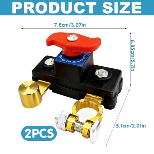 2PCS Car Battery Power Cut