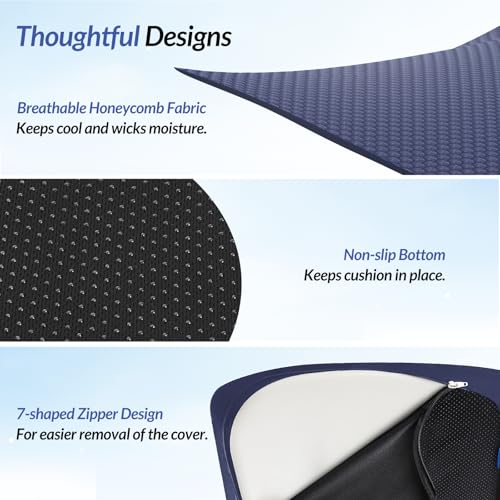 Contoured Ergonomic Seat Cushion for Effective Pain Relief