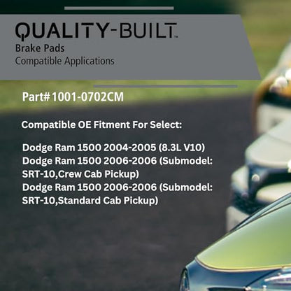 Rear Semi Metallic Brake Pads