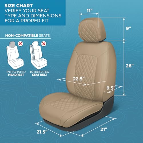 Curated Sandstone Leather Seat Covers for Cars & SUVs