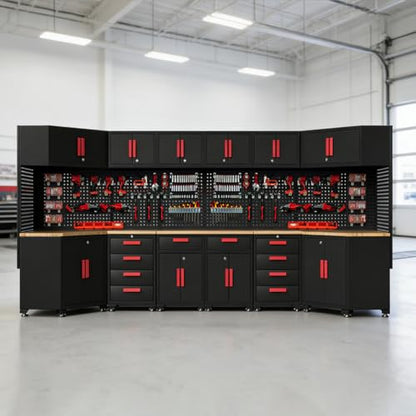 2Pcs Corner Garage Storage Cabinet System