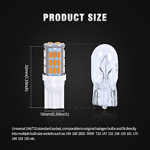 T10 921 194 168 LED Bulbs Warm White 20 (20 Count)