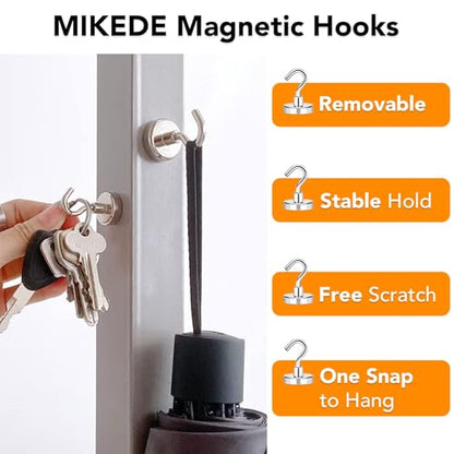 Magnetic Hooks 85lbs Strong Magnets Hook Heavy Duty (36 Count)