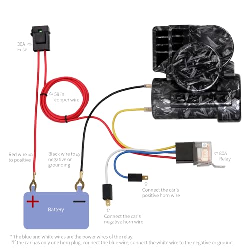 Car Horn with Relay Train Horn for Motorcycle Loud Air Horn for Car