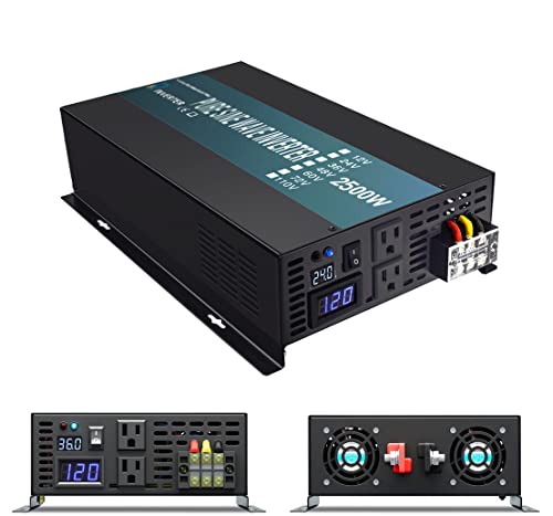 Strong Driving Capacity 2500W 24VDC to 120VAC Pure Sine Wave Inverter Power Converter