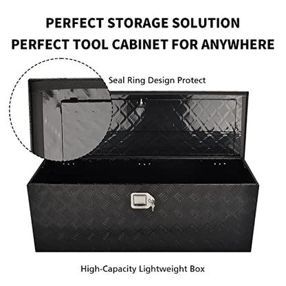 44In Aluminum Tool Box Flatbox for Truck Bed Car Outdoor ToolBox