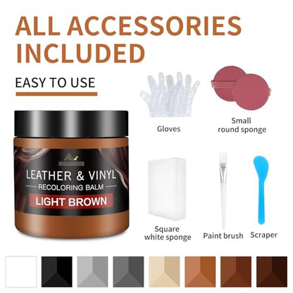 Leather Recoloring Balm with 100ml Mink Oil