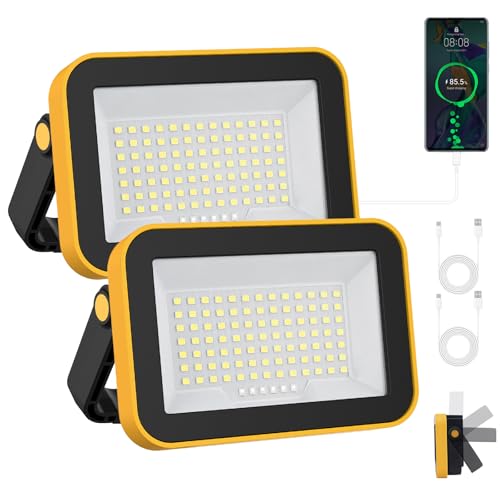 2 Pack 40W Rechargeable LED Work Lights (2 Count)