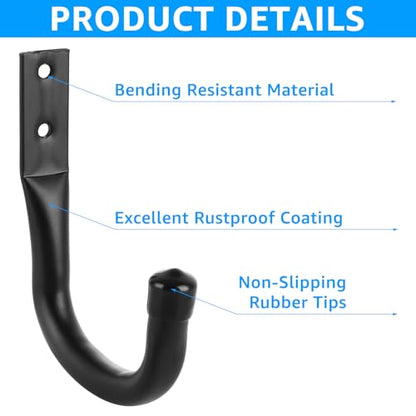 24 Pack Heavy Duty Garage Storage Utility Hooks 3.35" Kayak Wall Hangers Ladder Hooks for Garage (24 Count)