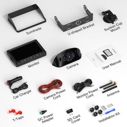 HD 1080P 7" Wireless Backup Camera System for Furrion Pre