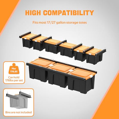Overhead Garage Storage Racks for Bins