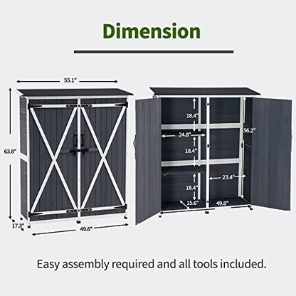 Outdoor Storage Cabinet with Shelves