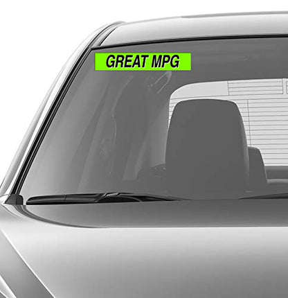 Ez line Vinyl Windshield Stickers 3 Dozen 15 Inch Chartreuse Slogan Dealership Pro Pack for Car Lots (36 Count)