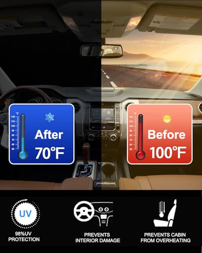 Foldable Front Windshield Sunshade fit for Toyota Tundra 2007