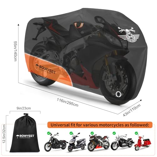 Motorcycle Cover Waterproof Outdoor Storage All Season Protection