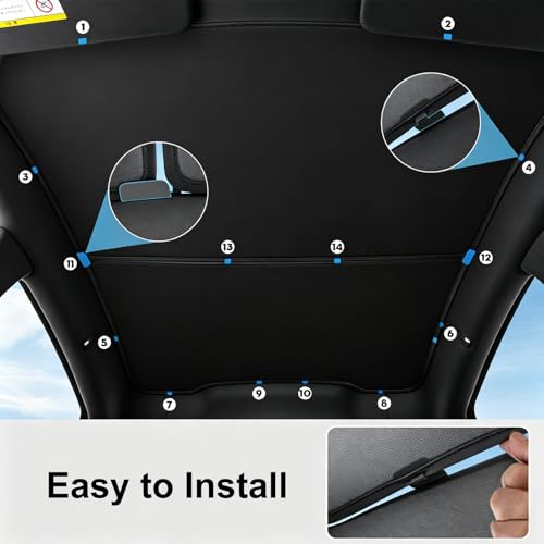 Sag Free Sunroof Shade for Tesla Model Y Juniper 2025