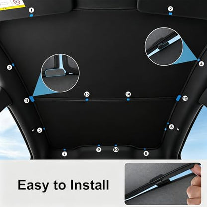 Sag Free Sunroof Shade for Tesla Model Y Juniper 2025