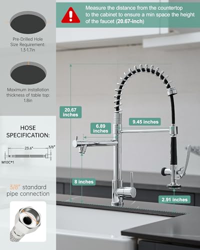 Chrome Kitchen Faucet with Sprayer