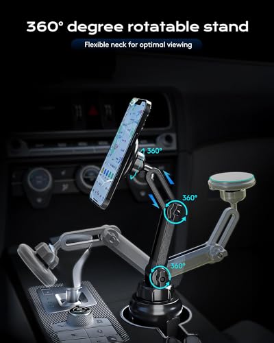 Magnetic Cup Phone Holder Car Wireless Charger for MagSafe