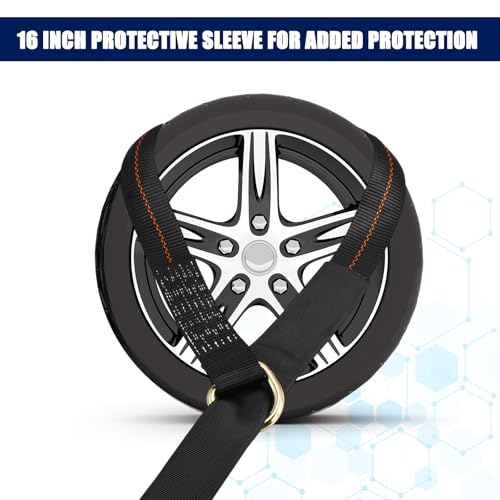 4 Pack Lasso Tow Truck Straps with D Ring 11 (4 Count)