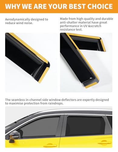 in Channel Window Visors Rain Guards for Nissan Rogue 2021