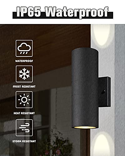 Cylinder Outdoor Wall Sconce Lights (2 count)