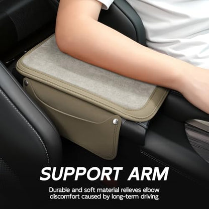 Car Leather Center Console Cover with 2 Storage Bags
